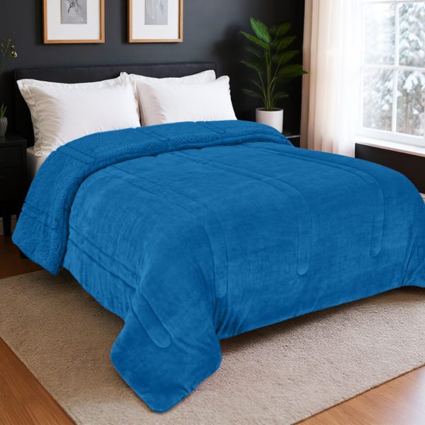 Edredom de Borrego Camila Azul