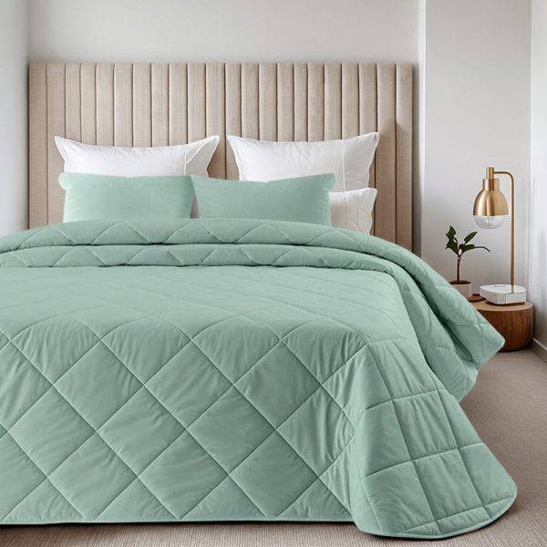 Edredão Com Almofadas Cheias Nali Verde Água