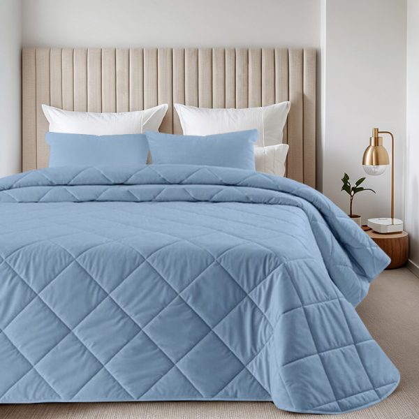 Edredão Com Almofadas Cheias Nali Azul