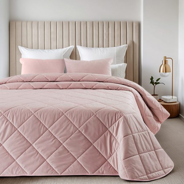 Edredão Com Almofadas Cheias Nali Rosa